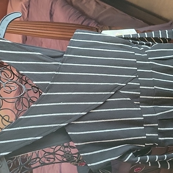 NWT GB Girls Sz 8 black and white striped top jumpsuit - Picture 2 of 11